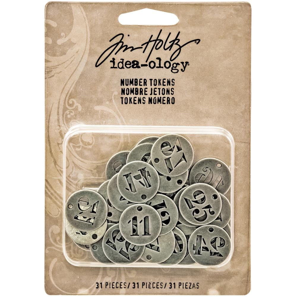 Metal Number Tokens by Tim Holtz - NTS