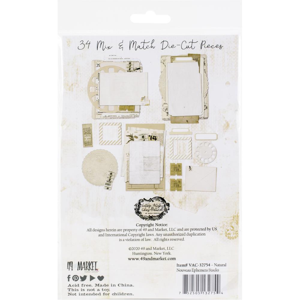 Natural Nouveau Ephemera Stack - NTS