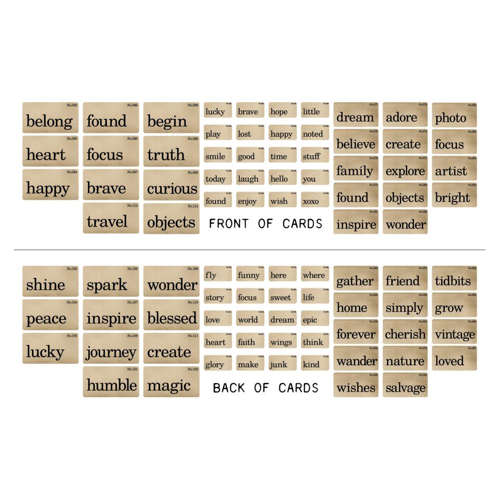 Flash Cards by Tim Holtz - NTS