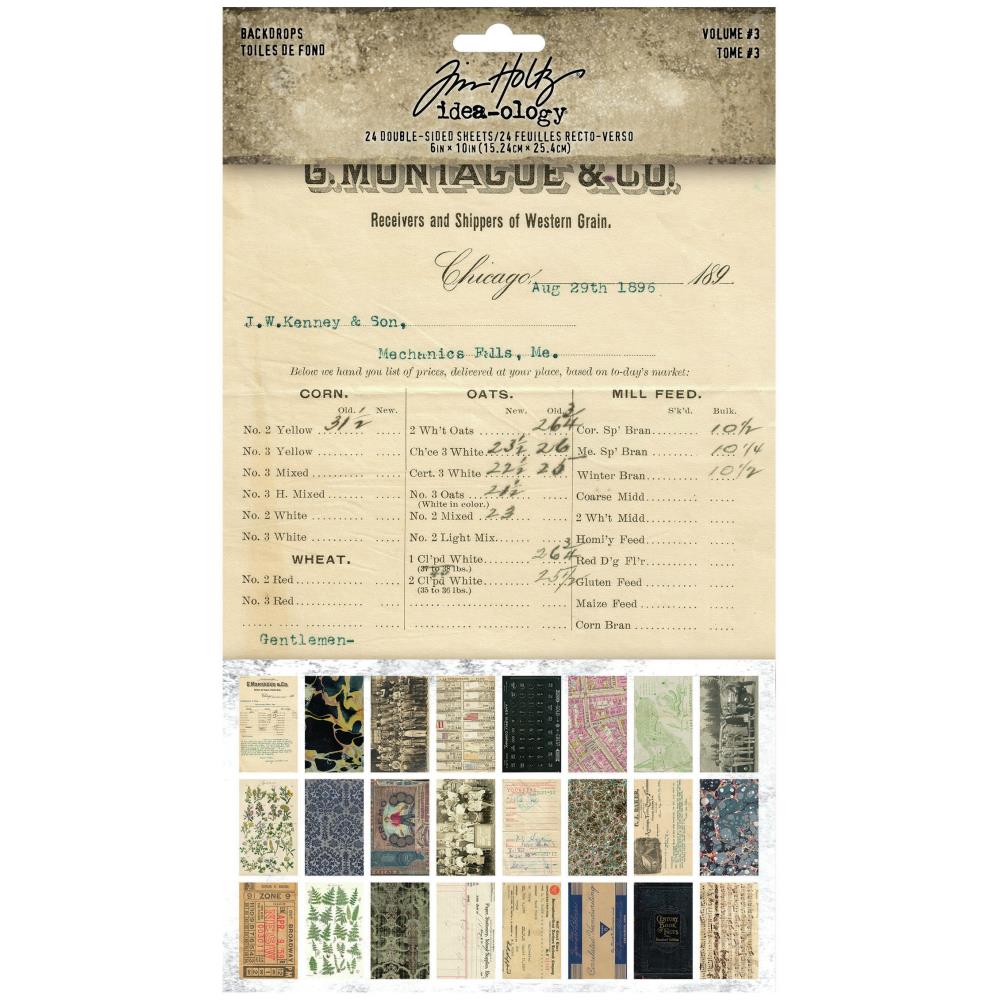 Volume #3 Backdrops, Double Sided Cardstock by Tim Holtz - NTS