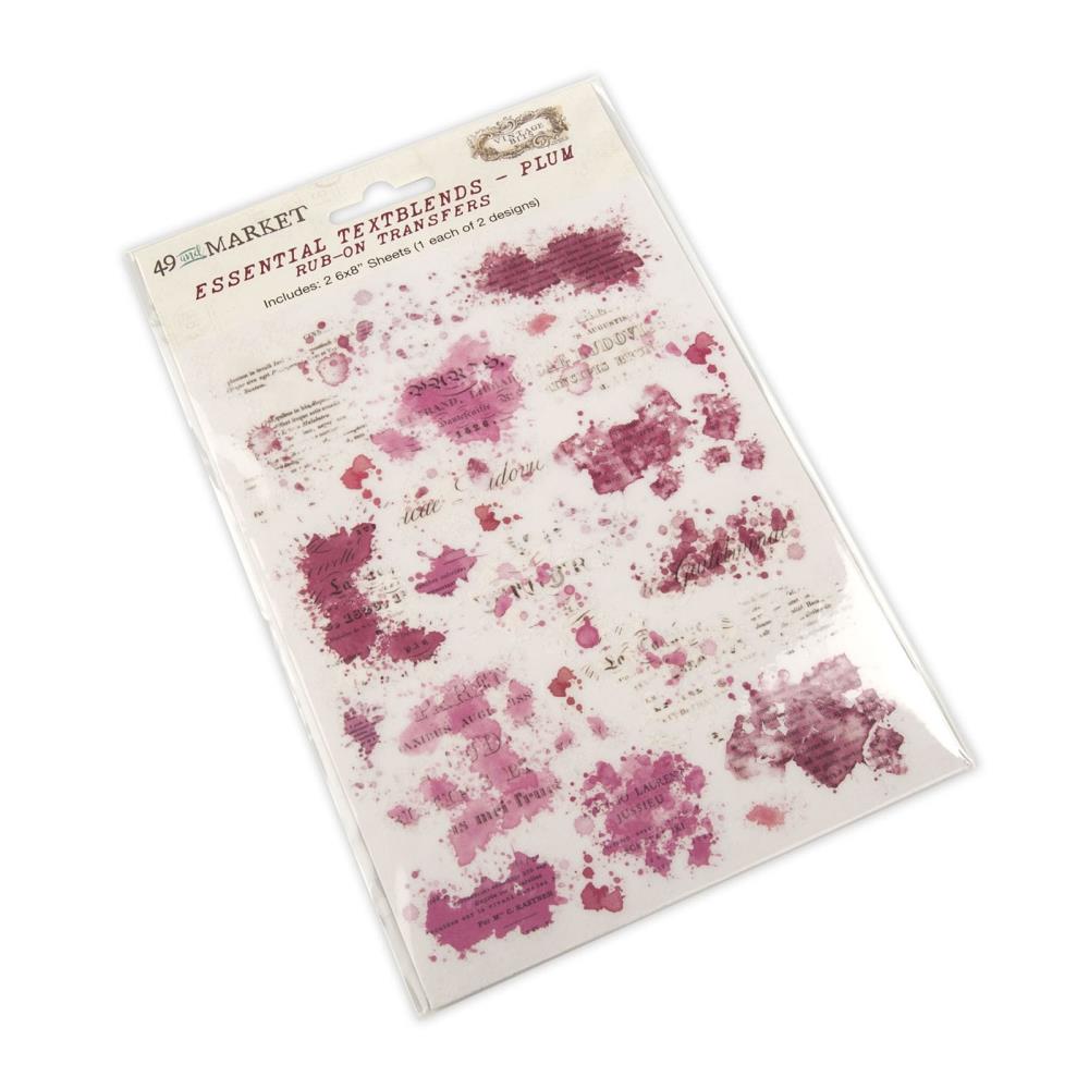 Essential Textblends Plum Rub-Ons, 6" x 8" - NTS