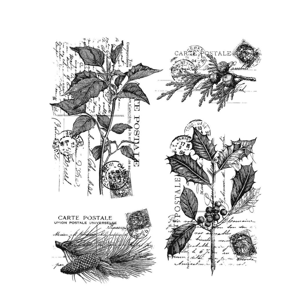 Festive Collage Stamp by Tim Holtz - NTS