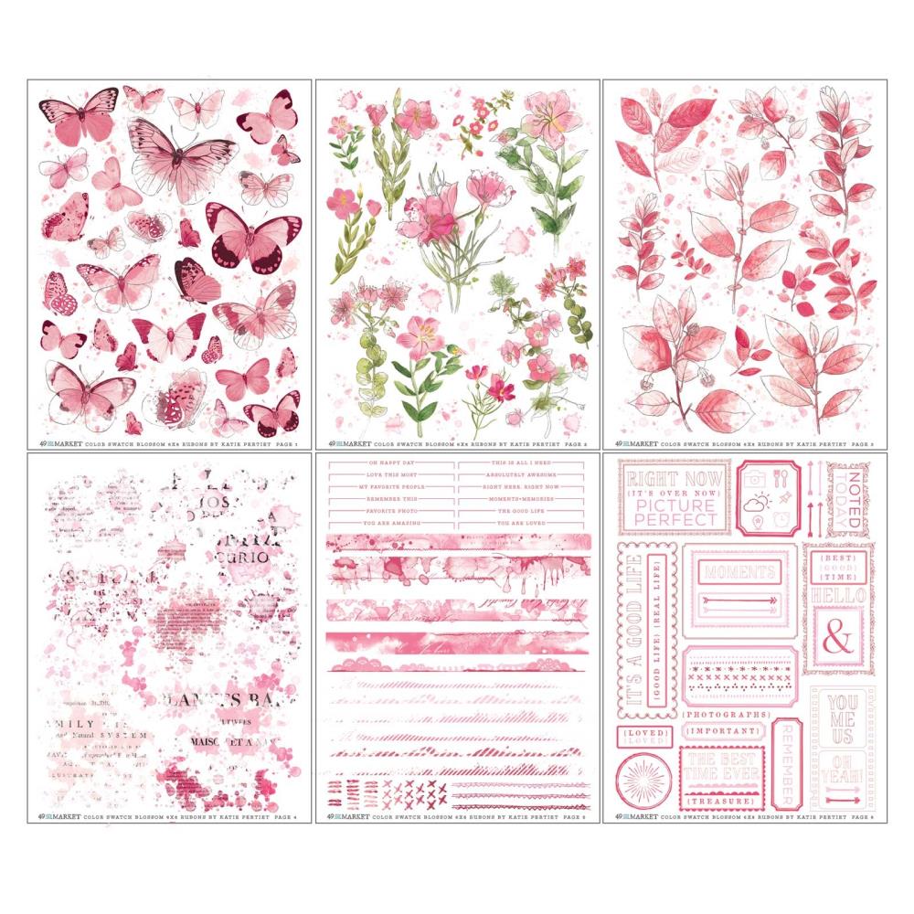 Blossom Rub-Ons, 6x8" - NTS