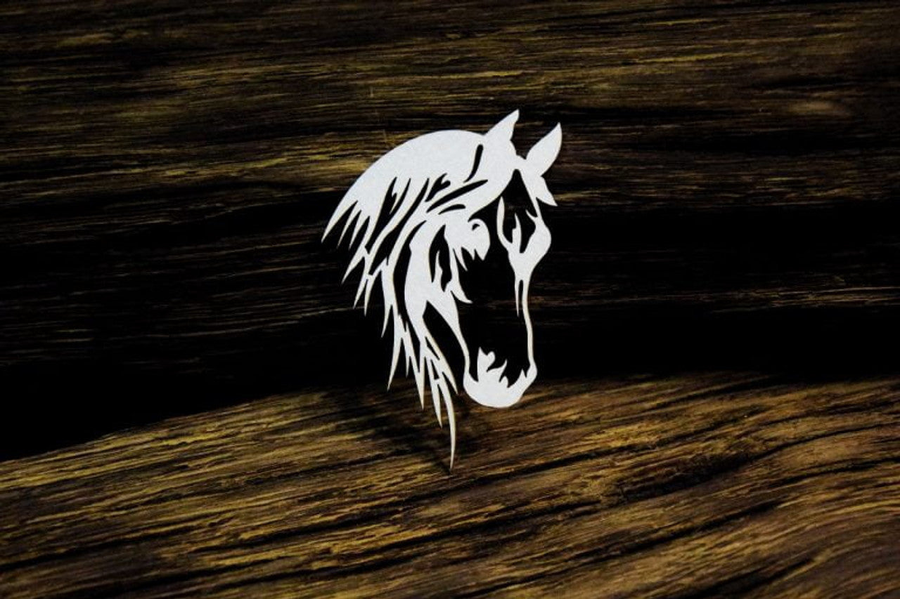 Chipboard Openwork Horse Head - SnipArt