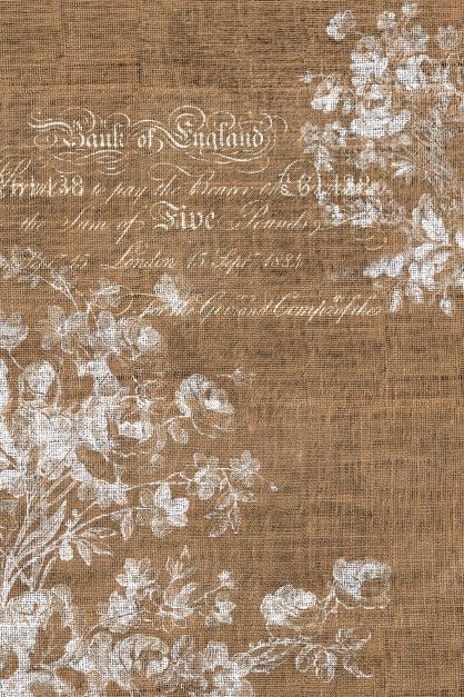 Floral Burlap (Portrait) - Roycycled Decoupage Paper