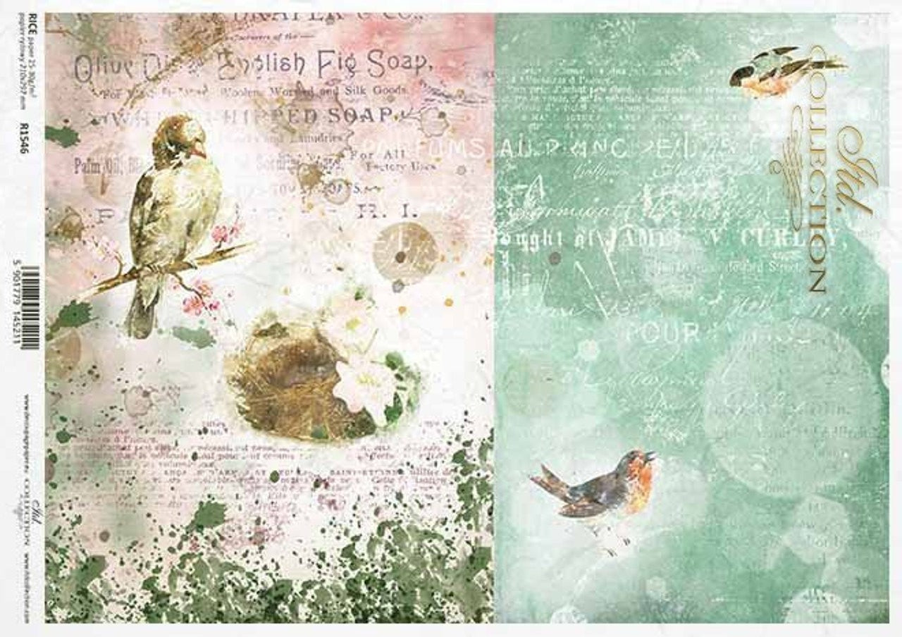Ethereal Birds Rice Paper (1546) - ITD Collection