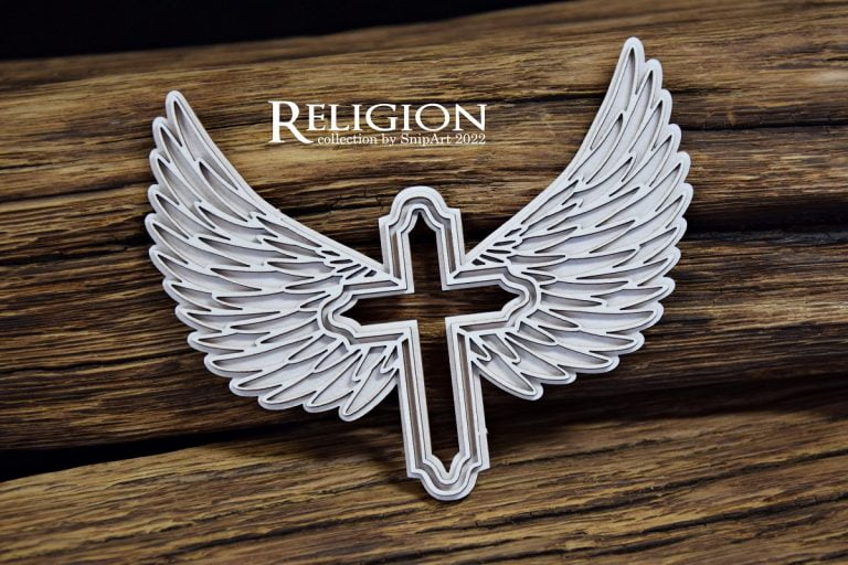 Chipboard Winged Cross 1 - SnipArt