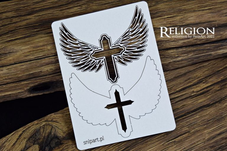 Chipboard Winged Cross 1 - SnipArt