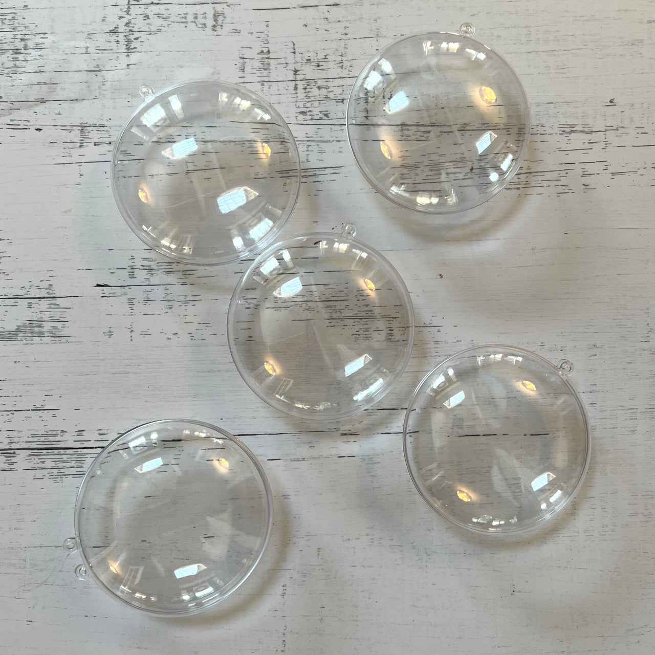 Clear Flat Baubles (Pack of 5) - Decoupage Queen