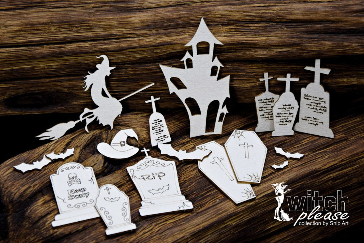Chipboard Tombstones Set - SnipArt