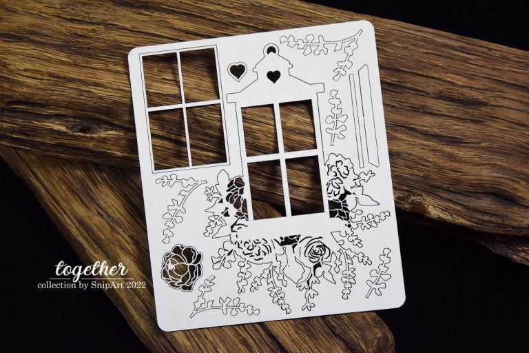 Chipboard Lantern with Flowers - SnipArt