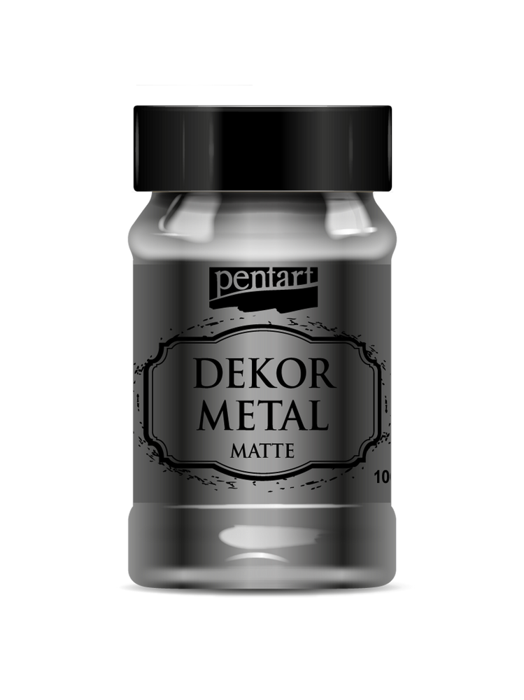 Pentart Dekor Metal Matte Anthracite Acrylic Paint