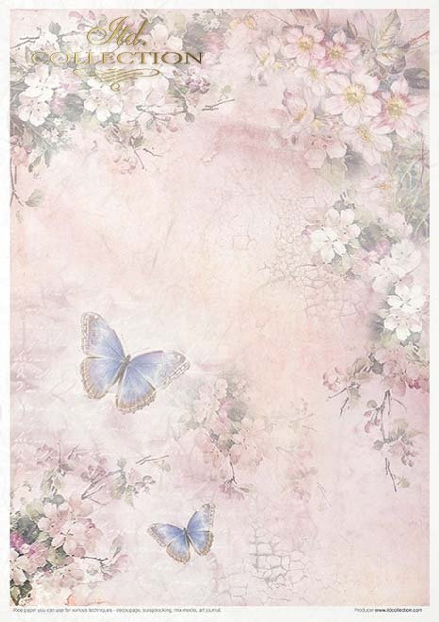 Rosy Summertime Paper Pack (11 Papers) - Decoupage Queen