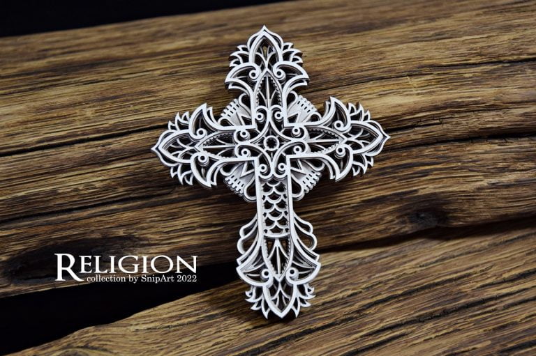 Chipboard Multilayer Cross 2 - SnipArt