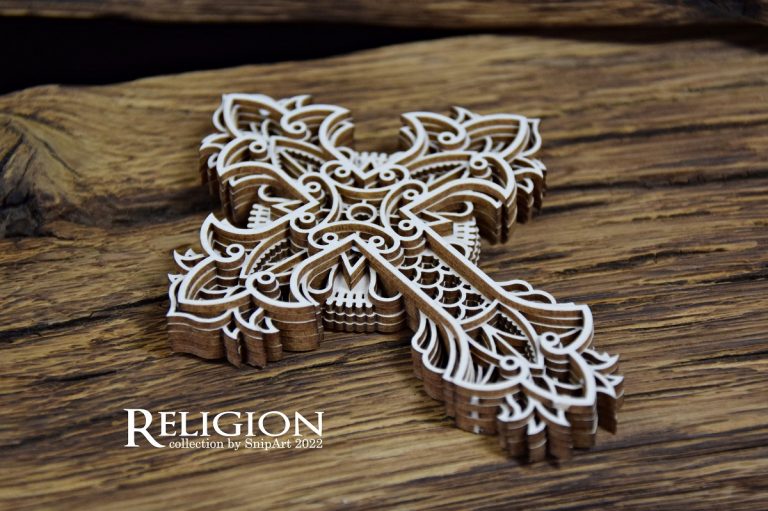 Chipboard Multilayer Cross 2 - SnipArt