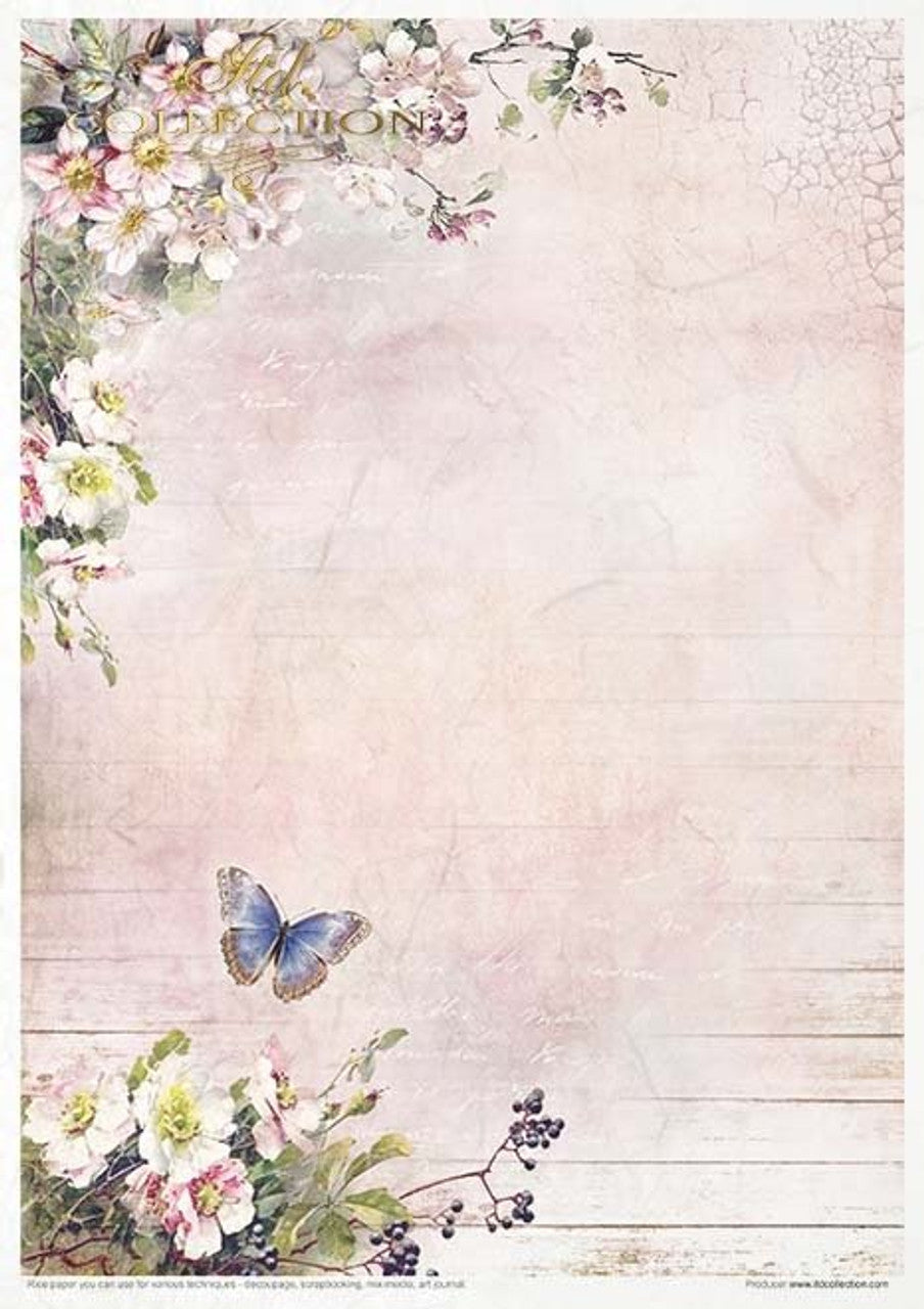 Rosy Summertime Paper Pack (11 Papers) - Decoupage Queen