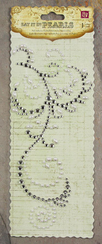Say It In Crystals/Pearls Swirls Clear - Prima Marketing
