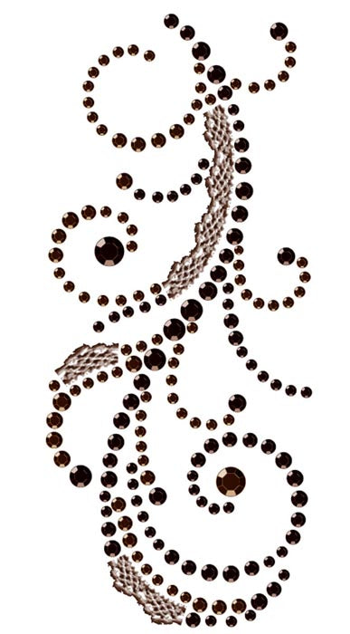 Swirl w/ Lace Black, Say It In Crystals -Prima Marketing