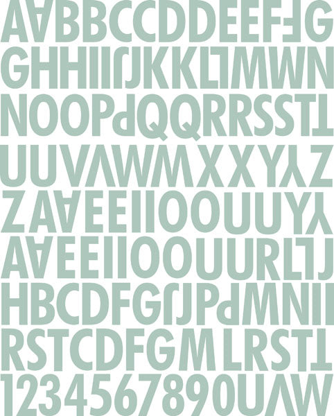 Icon Wood Resin Rubber Canvas Alphabet Lifetime Stickers, Large, Multiple - - Prima Marketing