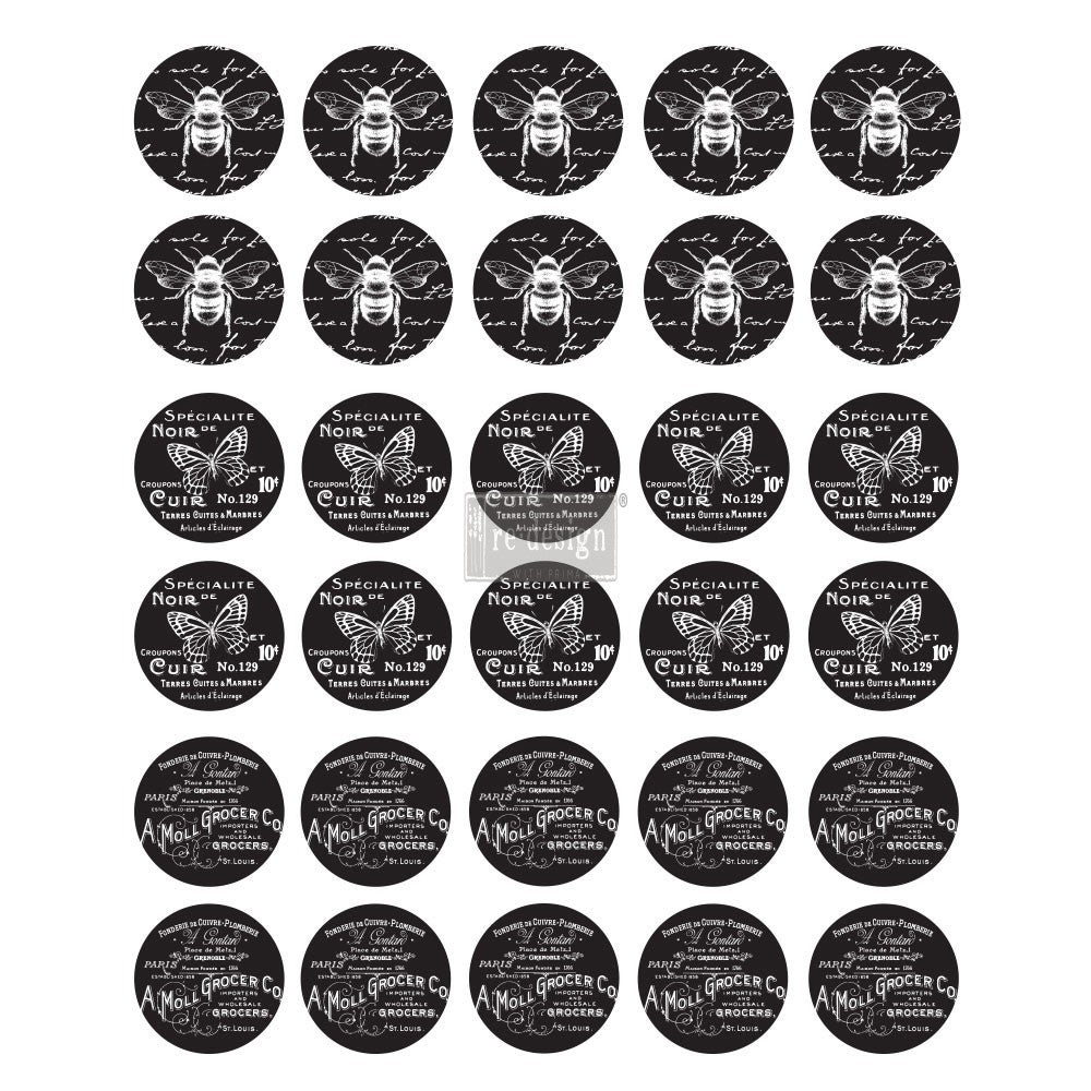 French Noir - ReDesign Knob Transfers