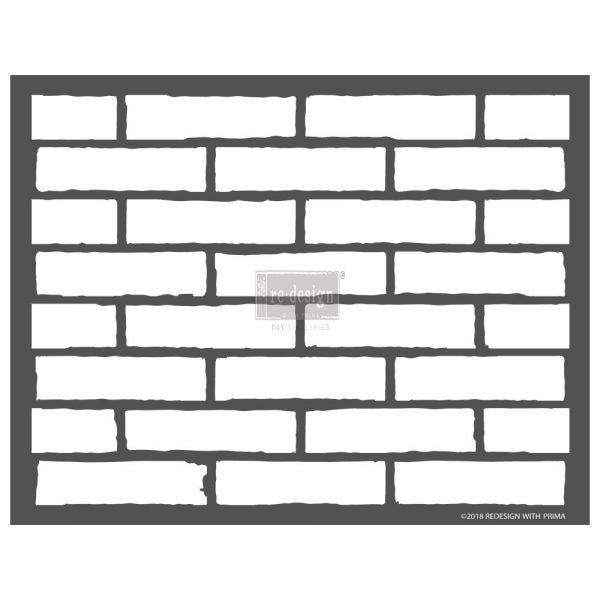 Vintage Brick Stencil - ReDesign with Prima