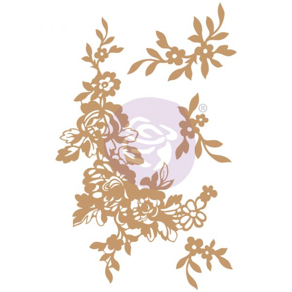 Beautiful Fleur Chipboard Diecut - Prima Marketing