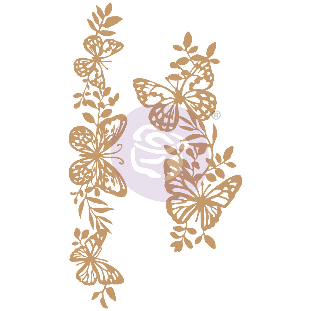 Chipboard Diecut - Butterfly Borders - 2 pcs, 5.5-7.6 - Prima Marketing