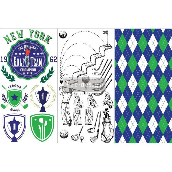 Golf, 6"x12" - ReDesign Small Decor Transfer