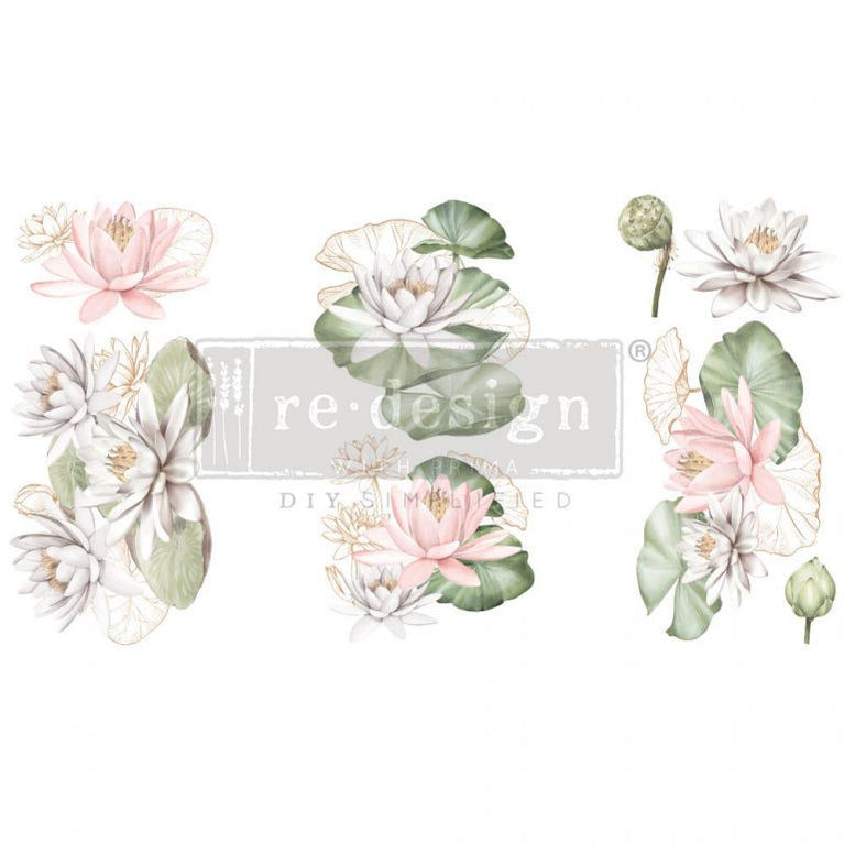 Water Lilies, 6"x12" - ReDesign Small Decor Transfer