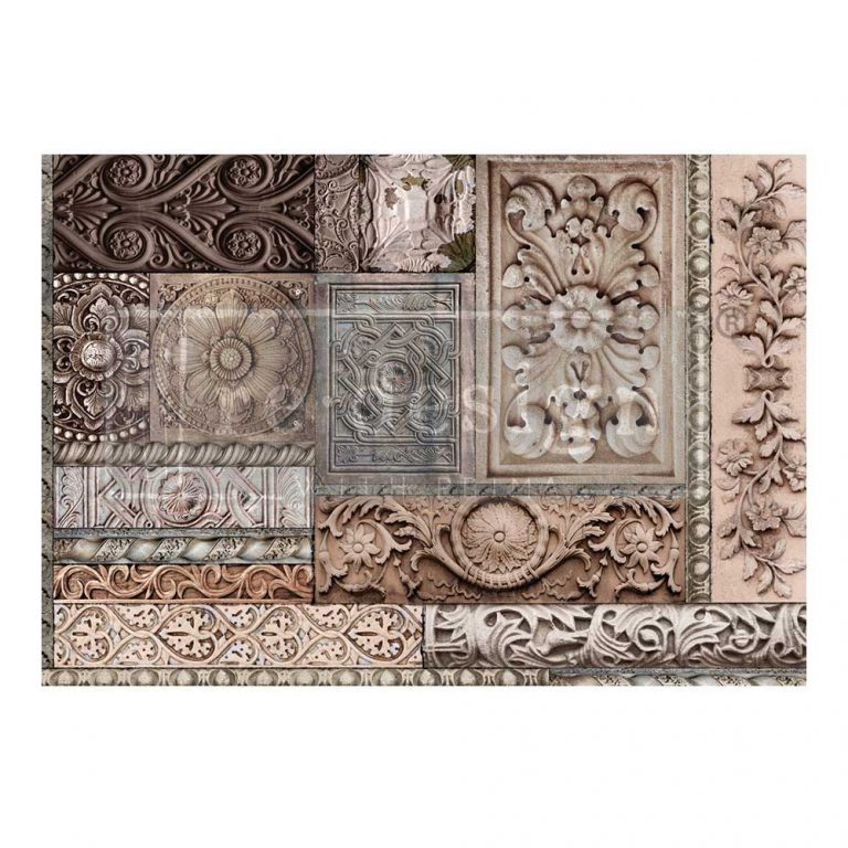 Carved Stonework A1 Decoupage Fiber Paper - ReDesign with Prima