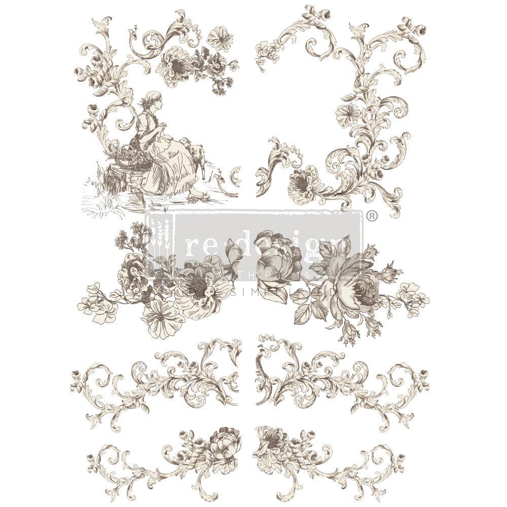 Alaina Toile Decor Transfer - ReDesign with Prima