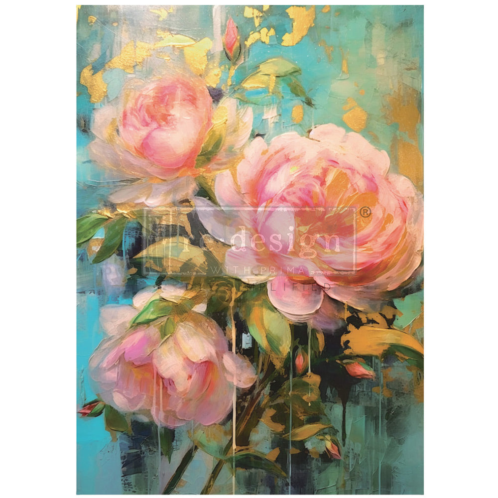 Bold Blooms A1 Decoupage Fiber Paper - ReDesign by Prima
