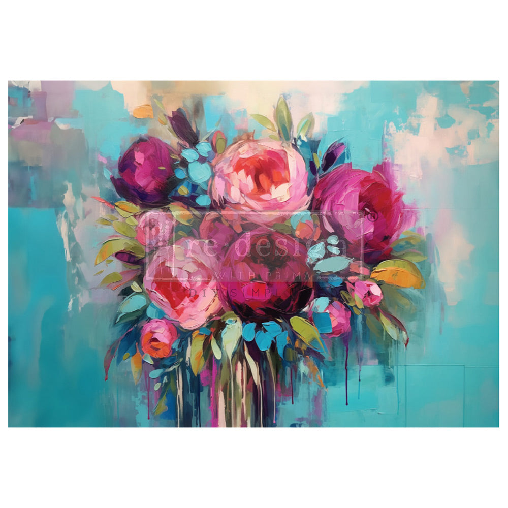 Burst of Color A1 Decoupage Fiber Paper - ReDesign with Prima