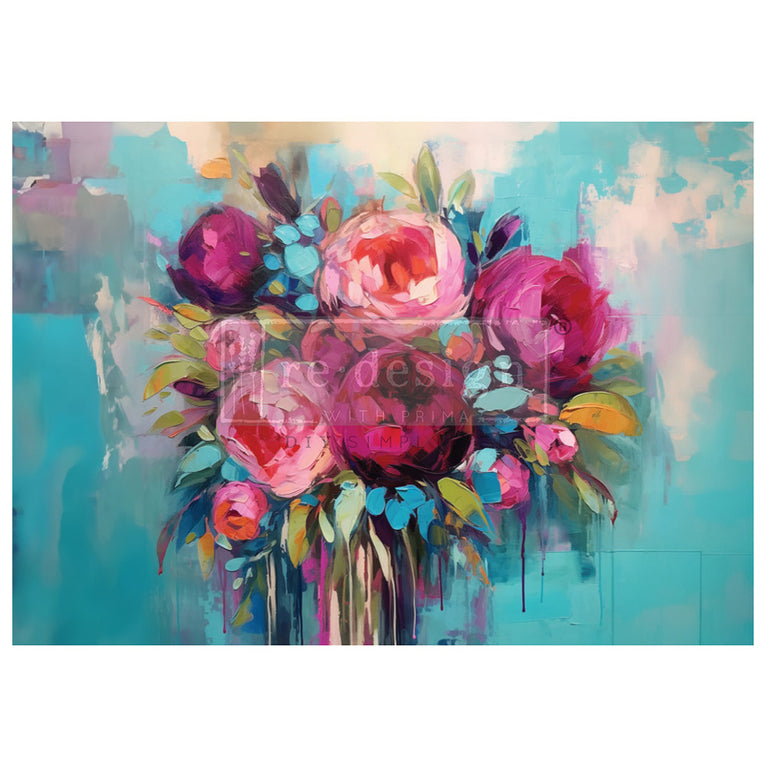Burst of Color A1 Decoupage Fiber Paper - ReDesign with Prima