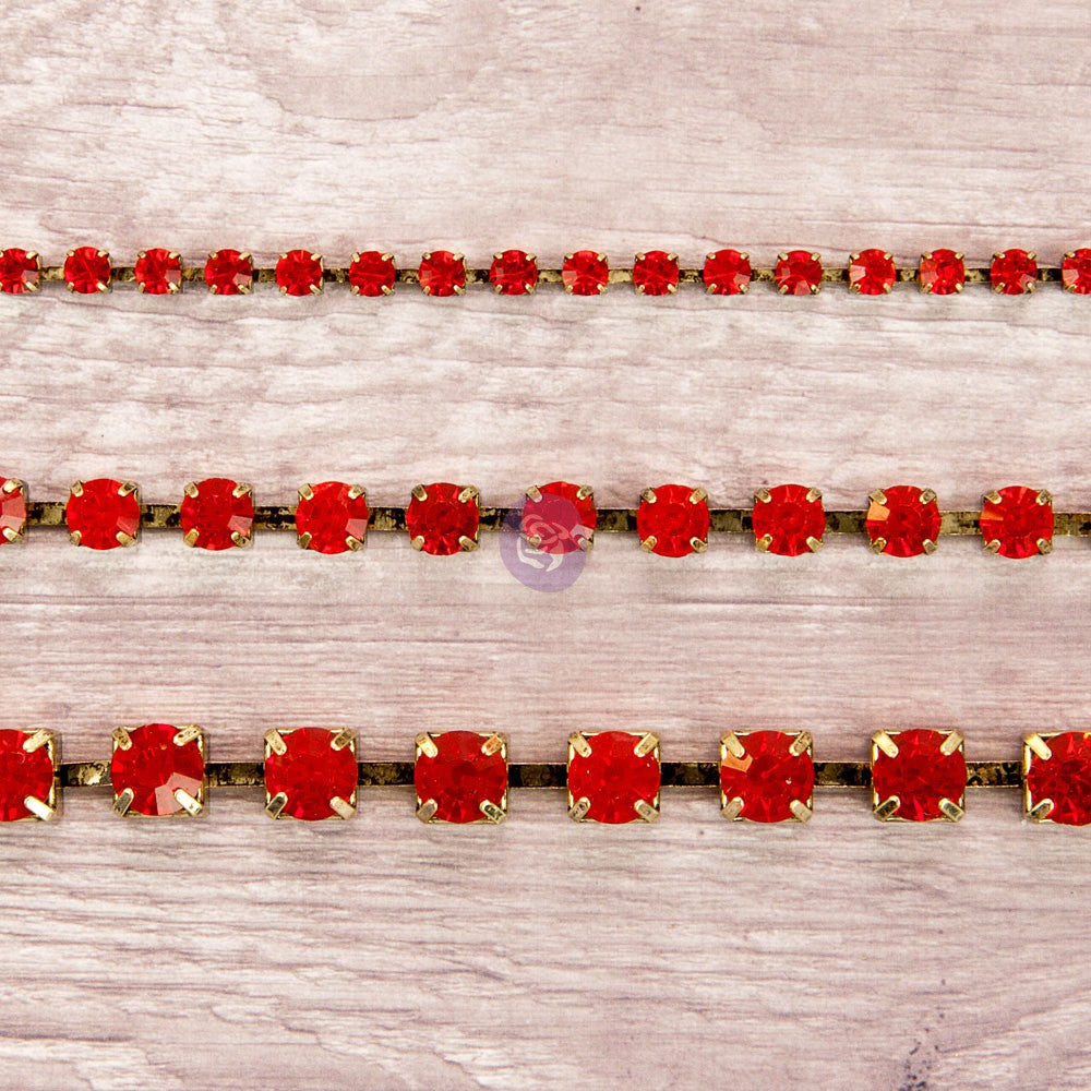 Rhinestone Chain pack - Ruby - Prima Marketing