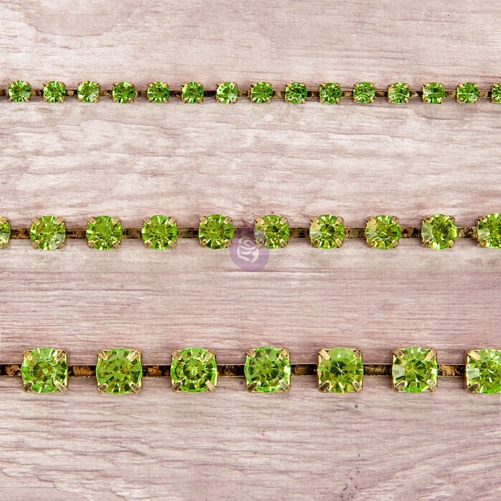 Rhinestone Chain pack - Peridot - Prima Marketing