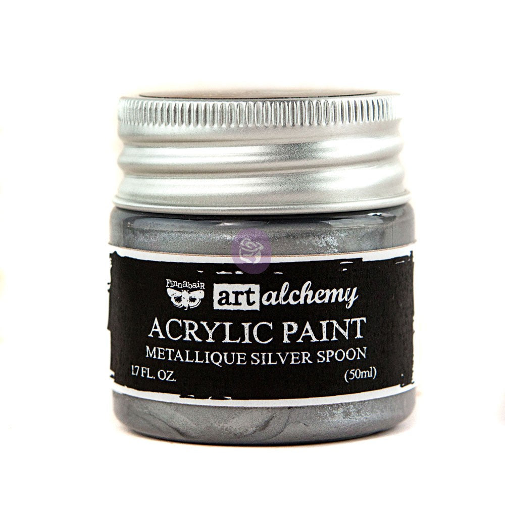Metallique Silver Spoon Acrylic Paint - ReDesign with Prima/Prima Marketing