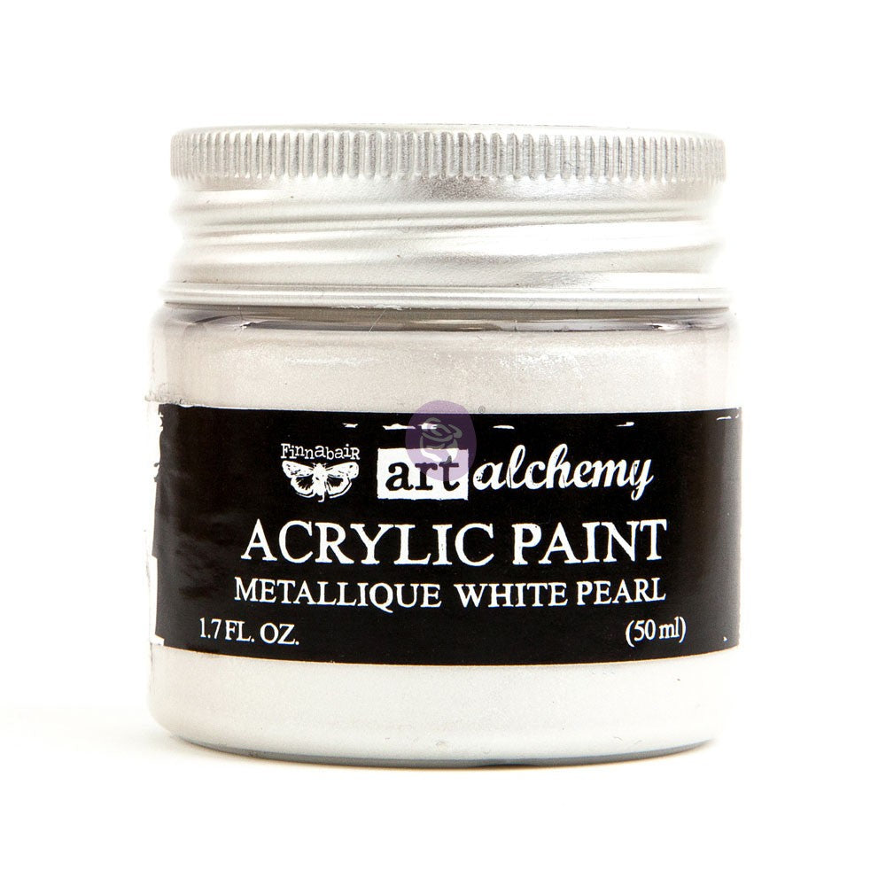 White Pearl Metallique Acrylic Paint - ReDesign with Prima/Prima Marketing