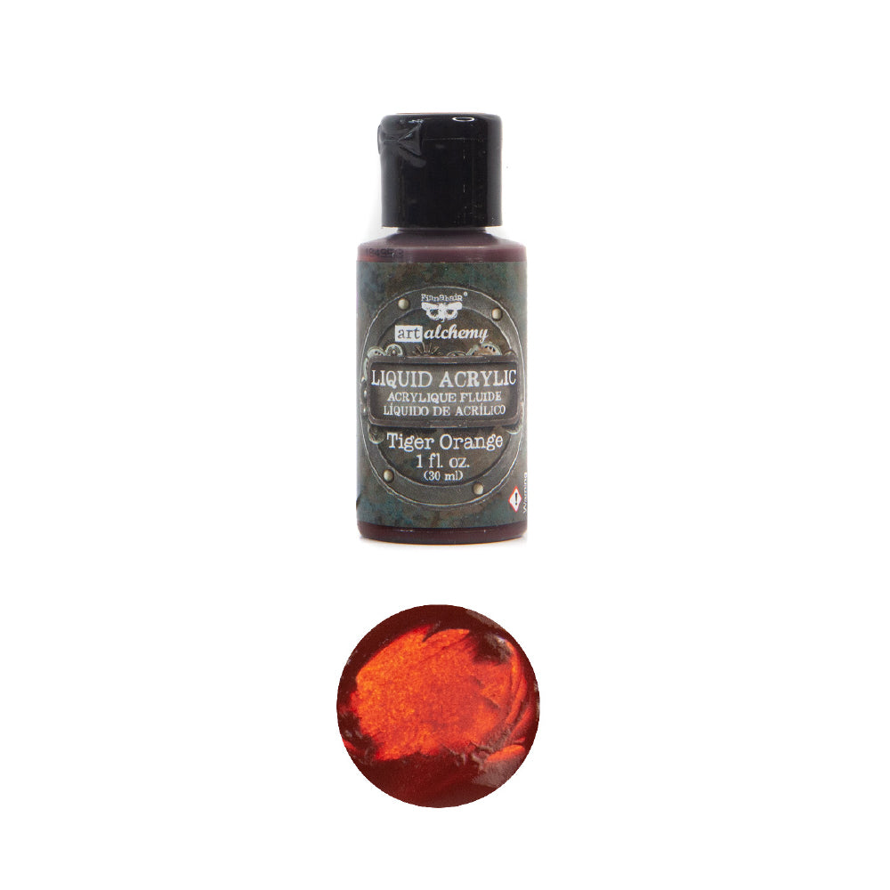 Tiger Orange Liquid Acrylic Paint - ReDesign with Prima/Prima Marketing