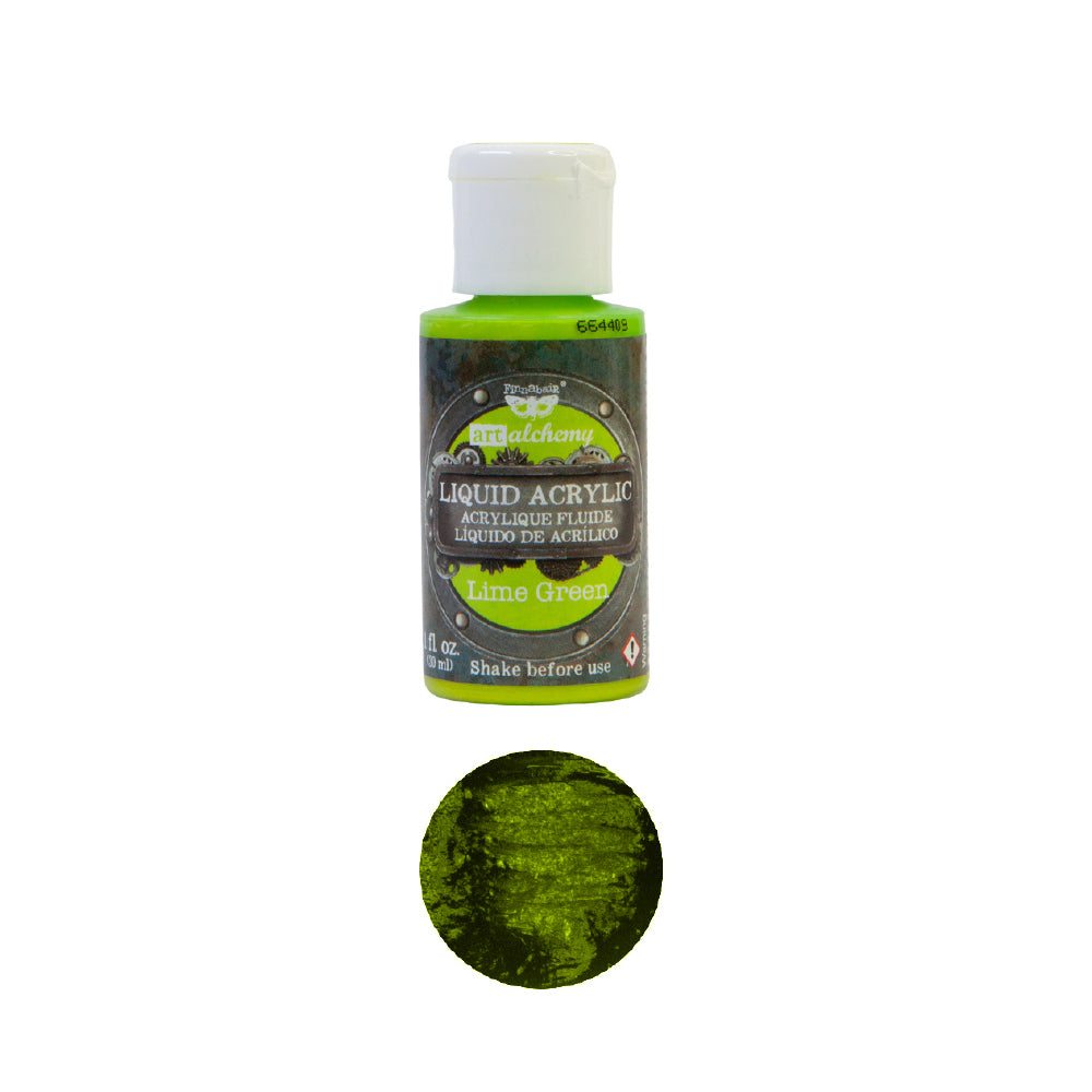 Lime Green Liquid Acrylic Paint - ReDesign with Prima/Prima Marketing