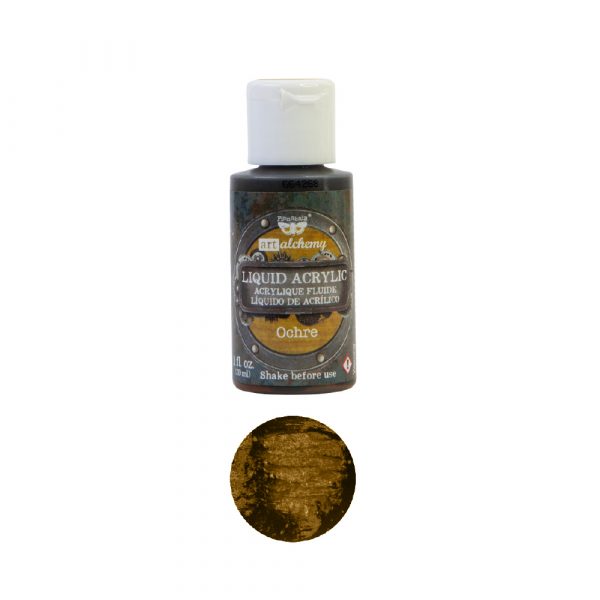Ochre Liquid Acrylic Paint - ReDesign with Prima/Prima Marketing