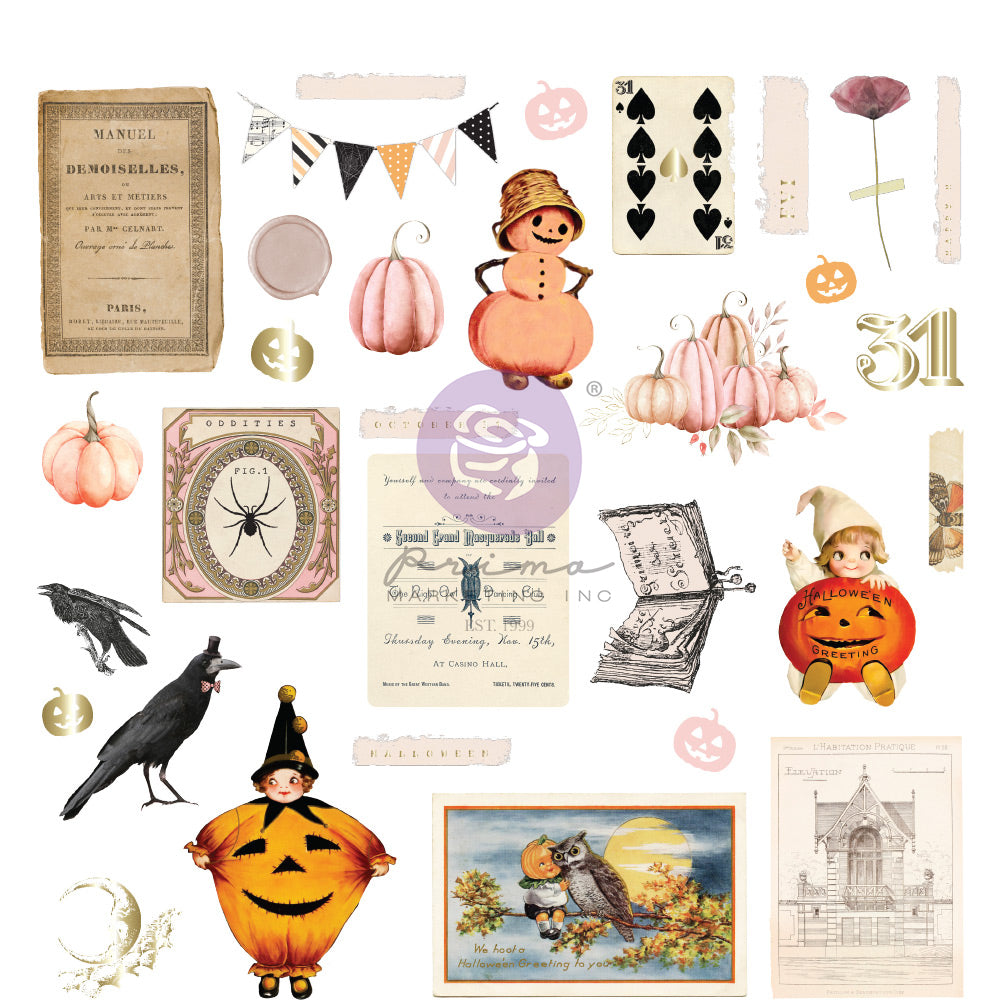 Twilight Collection Ephemera - 62 pcs w/ foil details / paper - Prima Marketing