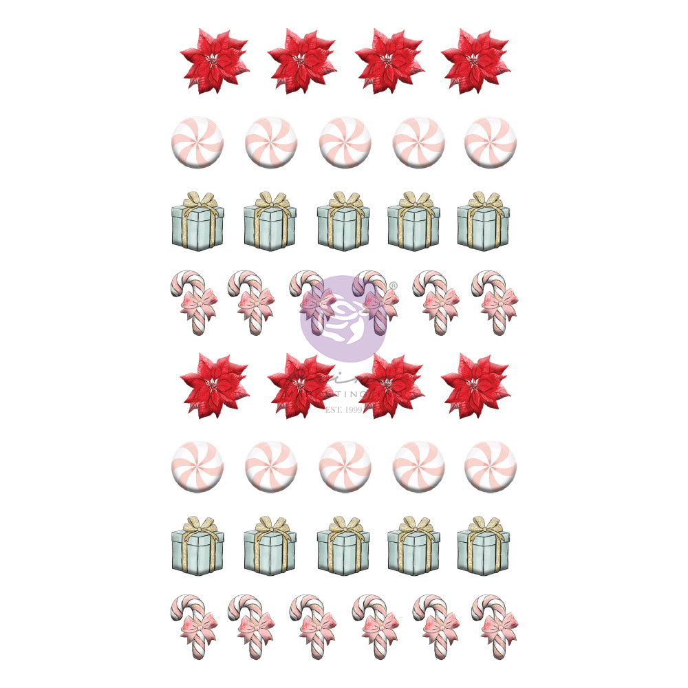 Candy Cane Lane Collection Puffy Stickers - Prima Marketing