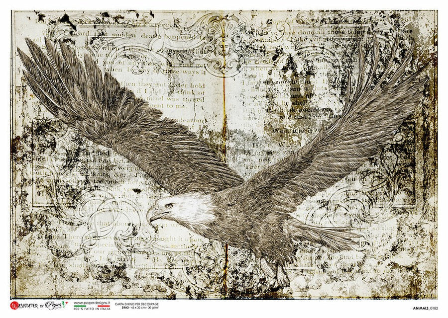 Animals 0182 (Flying Eagle) Rice Paper - Paper Designs