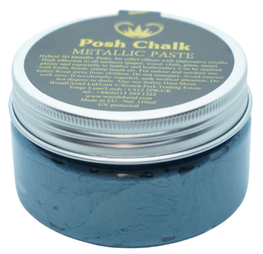 Blue Prussian Metallic Posh Chalk Paste- WoodUbend
