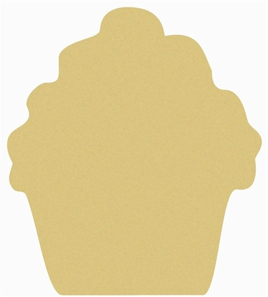 Cupcake Unfinished Cutout, Wooden Shape, Paintable MDF Craft