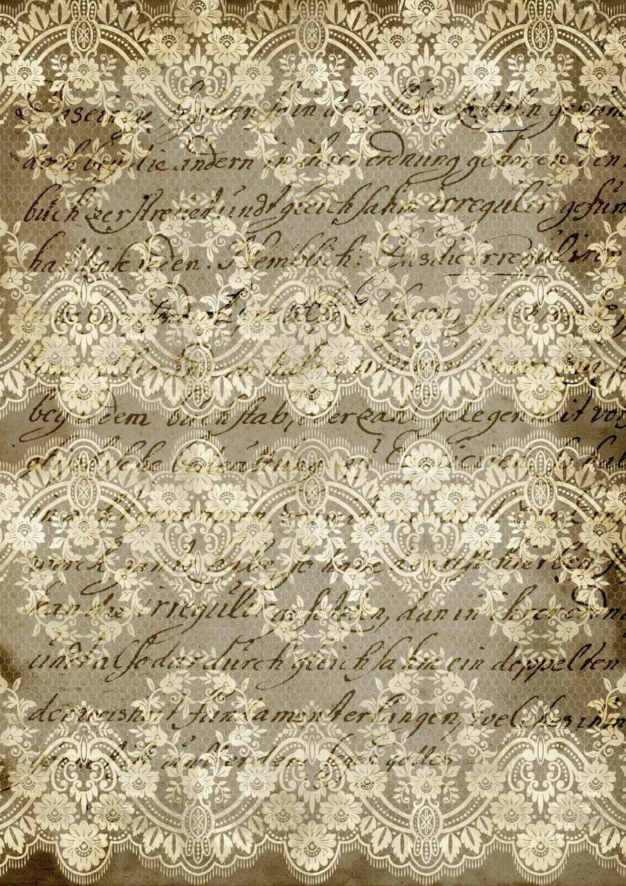 Stained Lace Rice Paper- Decoupage Queen