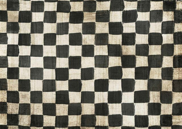 Iveta's Hand Painted Checks Rice Paper- Decoupage Queen