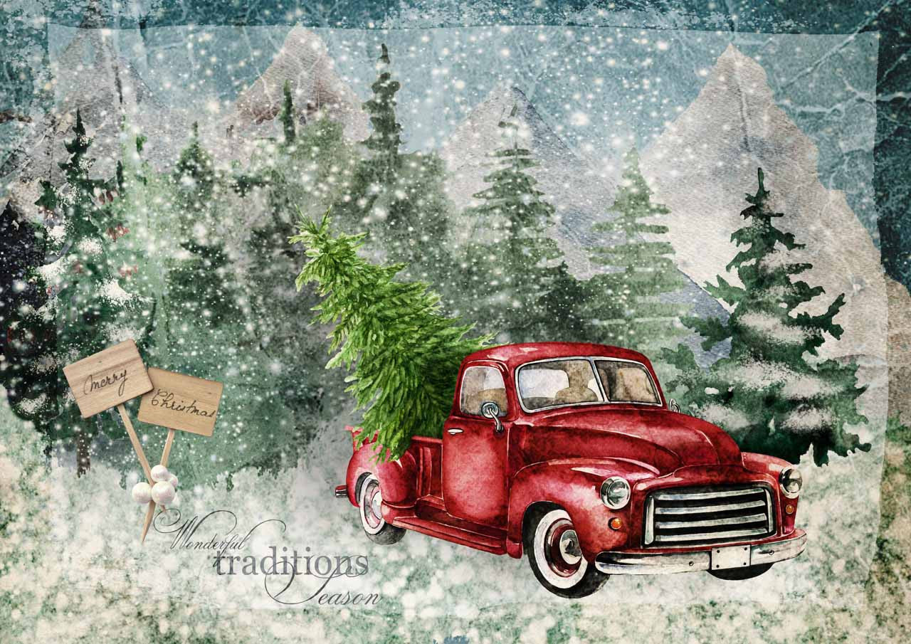 Winter Traditions Rice Paper (Retired) - Decoupage Queen