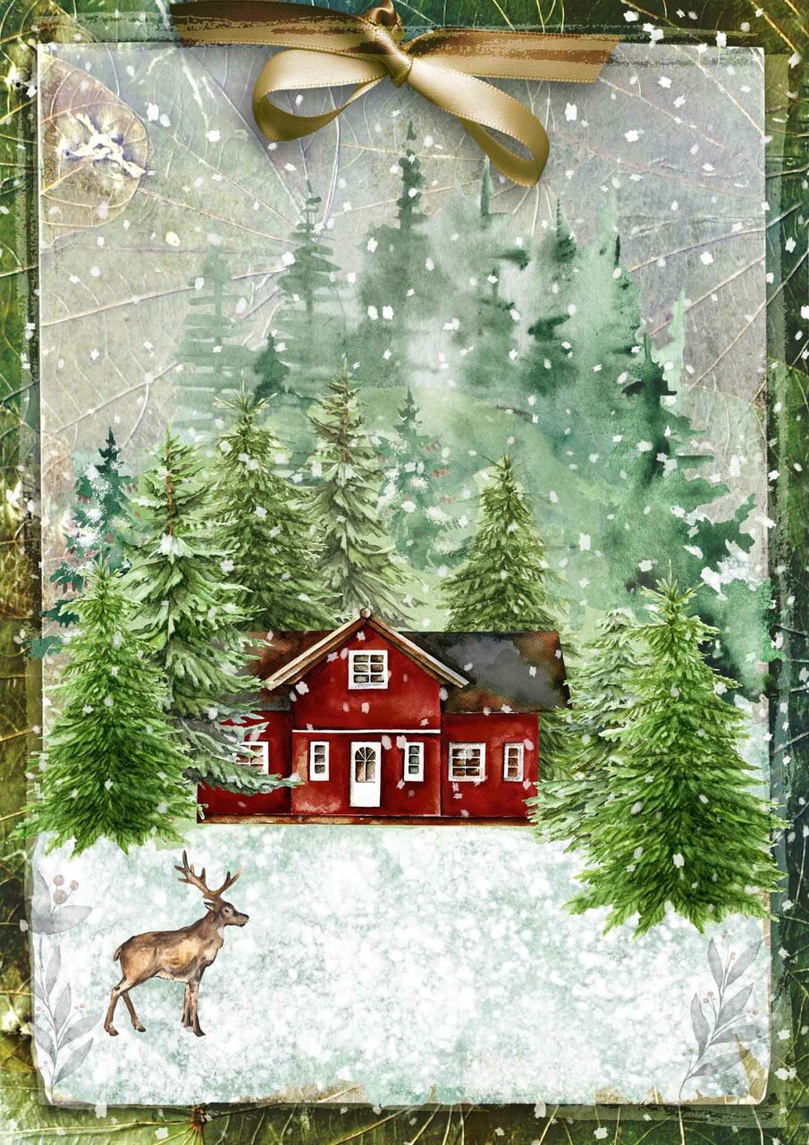 Home for the Holidays Rice Paper - Retired - Decoupage Queen